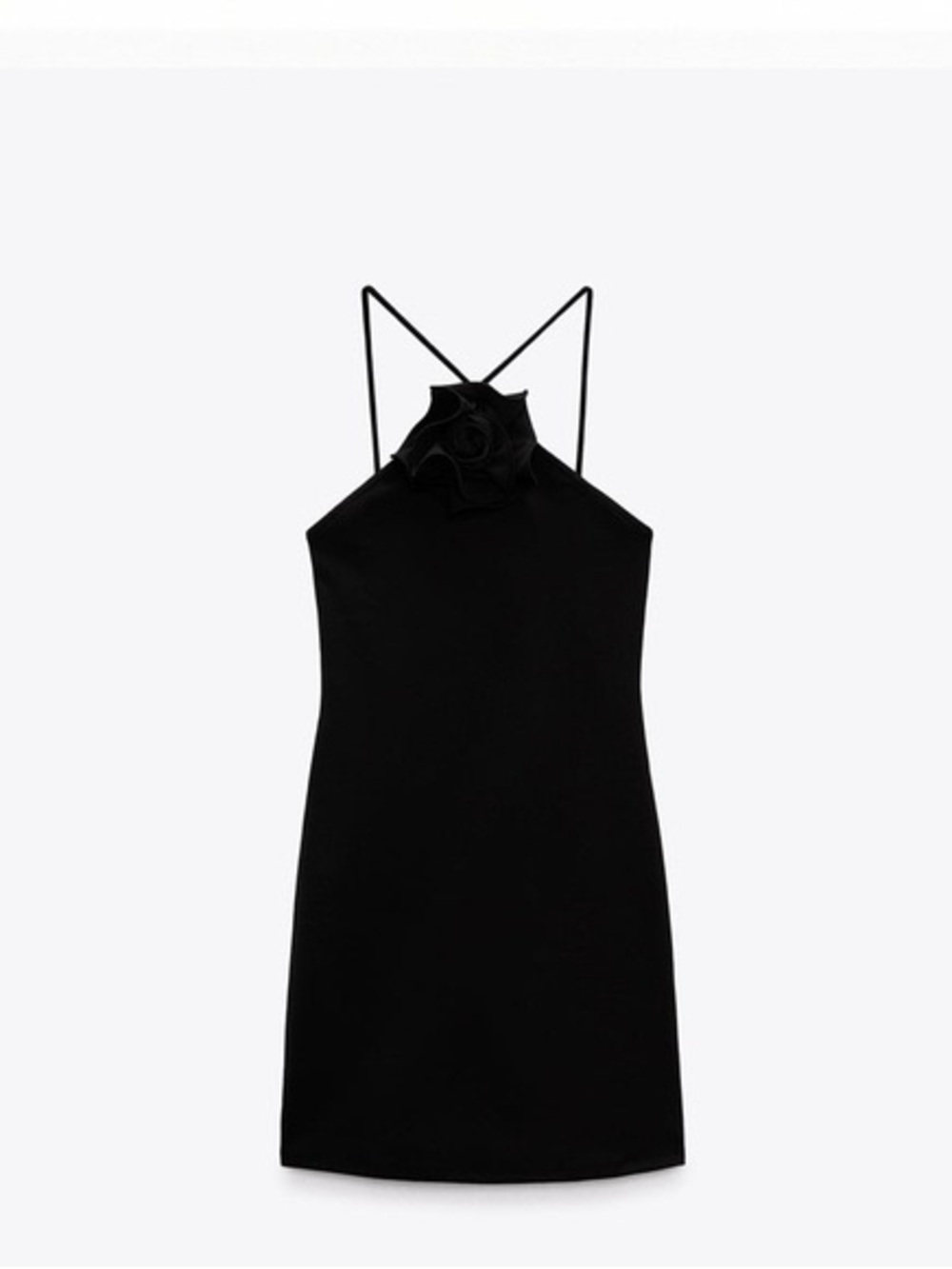 Zara Black Floral Mini Dress